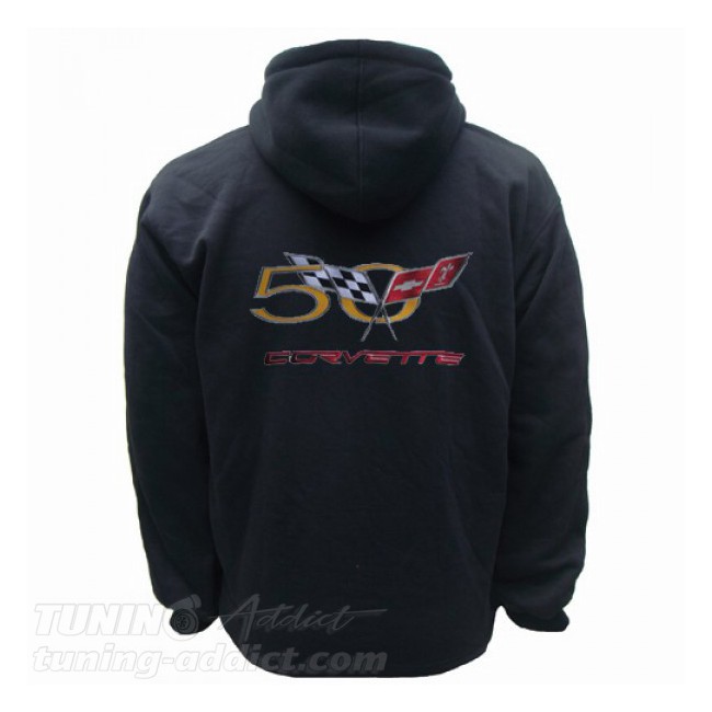 HOODIE CORVETTE 50 YEARS SWEAT CAPUCHE