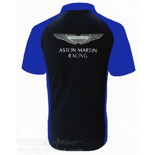 POLO ASTON MARTIN COULEUR NOIR ET BLEU