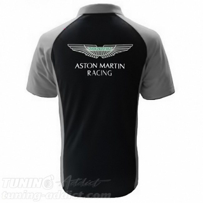 POLO ASTON MARTIN COULEUR NOIR ET GRIS