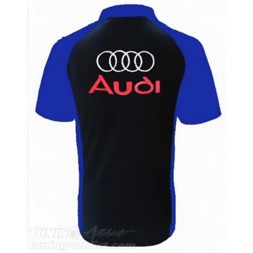 POLO AUDI COULEUR NOIR ET BLEU