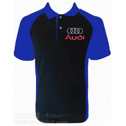 POLO AUDI COULEUR NOIR ET BLEU