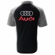 POLO AUDI COULEUR NOIR ET GRIS