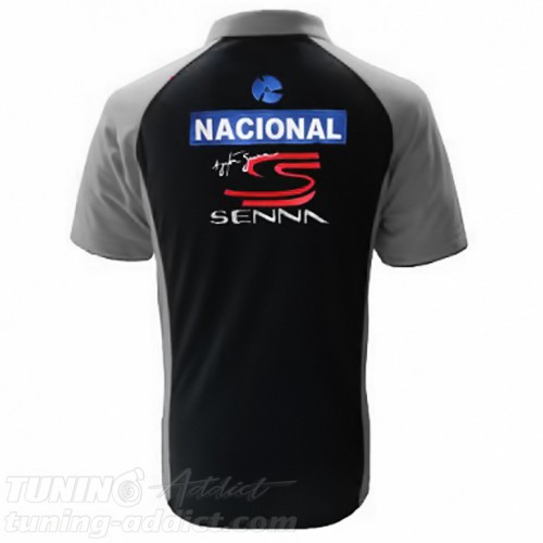 POLO AYRTON SENNA NACIONAL COULEUR NOIR ET GRIS