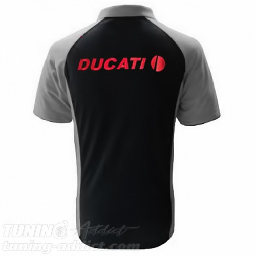 POLO DUCATI COULEUR NOIR ET GRIS