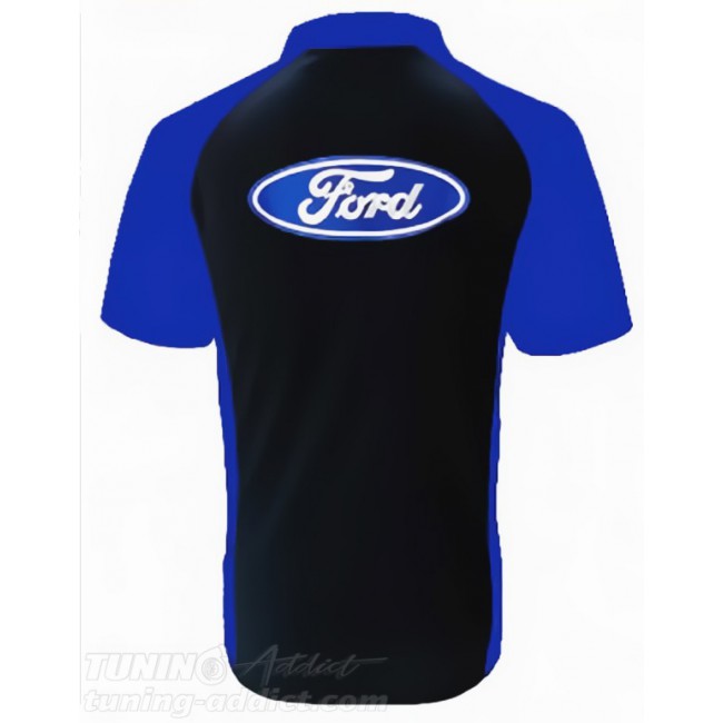 POLO FORD COULEUR NOIR ET BLEU