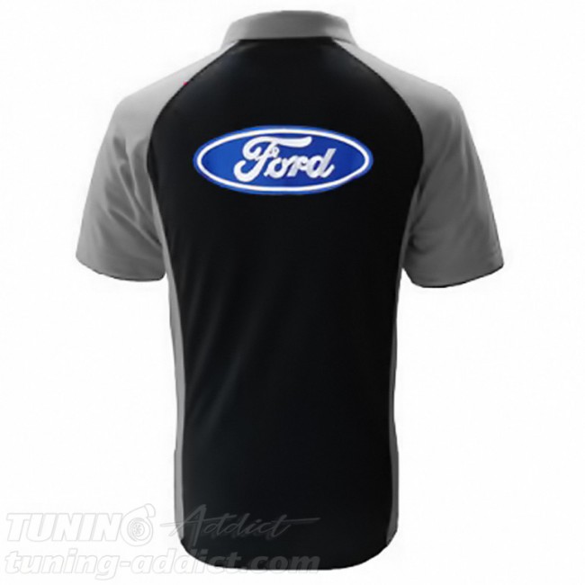 POLO FORD COULEUR NOIR ET GRIS