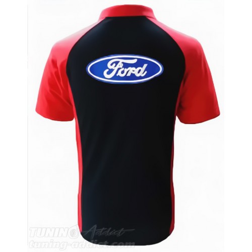 POLO FORD COULEUR NOIR ET ROUGE