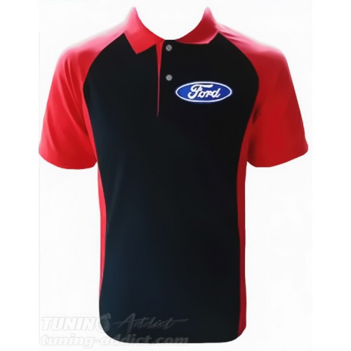 POLO FORD COULEUR NOIR ET ROUGE