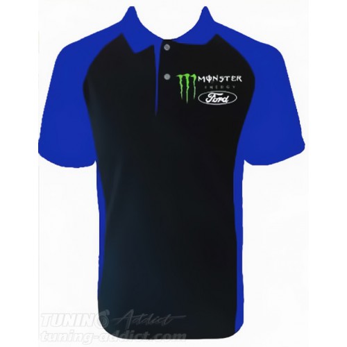 POLO FORD MONSTER COULEUR NOIR ET BLEU