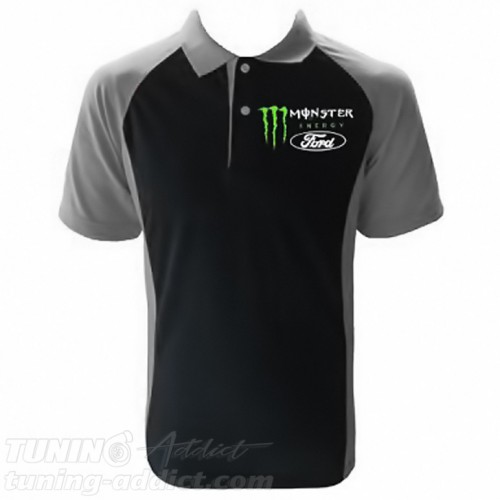 POLO FORD MONSTER RACING COULEUR NOIR ET GRIS