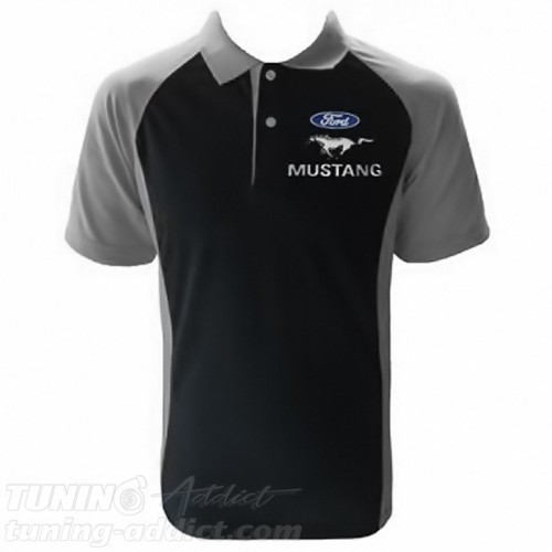 POLO FORD MUSTANG COULEUR NOIR ET GRIS