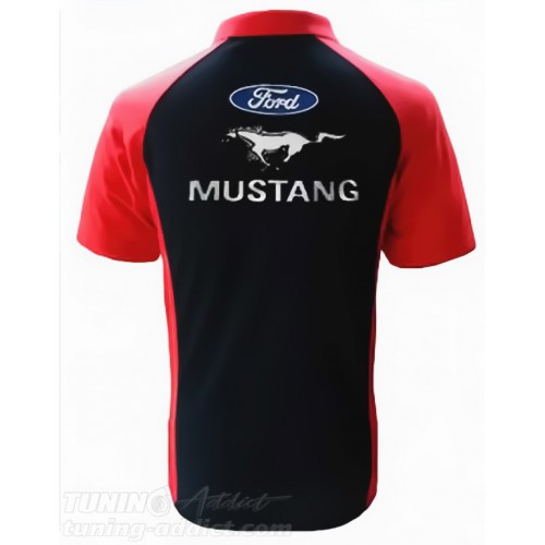 POLO FORD MUSTANG - NOIR / ROUGE