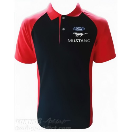 POLO FORD MUSTANG COULEUR NOIR ET ROUGE