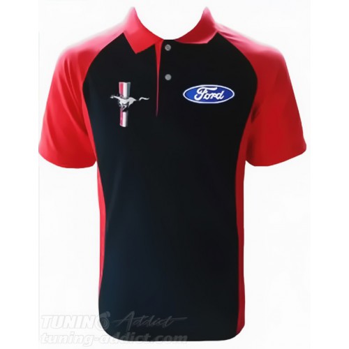 POLO FORD MUSTANG COULEUR NOIR ET ROUGE