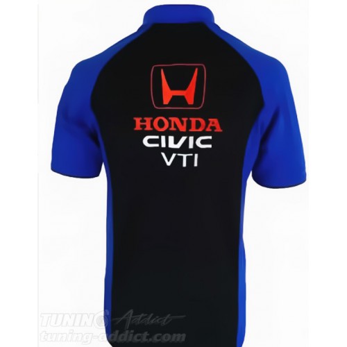 POLO HONDA CIVIC VTI COULEUR NOIR ET BLEU