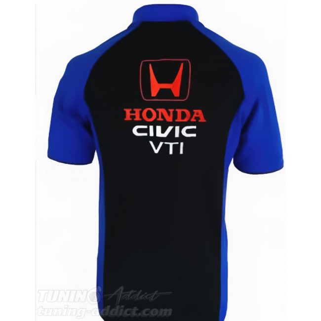 POLO HONDA CIVIC VTI COULEUR NOIR ET BLEU