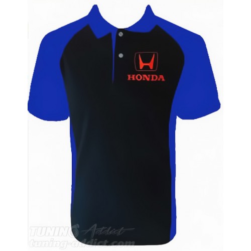 POLO HONDA COULEUR NOIR ET BLEU