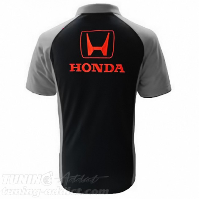 POLO HONDA COULEUR NOIR ET GRIS