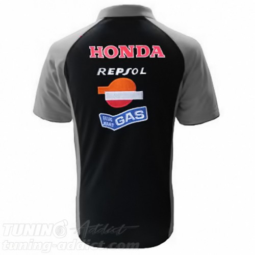 POLO HONDA REPSOL COULEUR NOIR ET GRIS