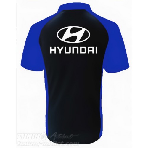 POLO HYUNDAI COULEUR NOIR ET BLEU