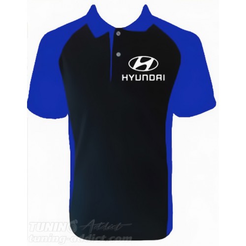 POLO HYUNDAI COULEUR NOIR ET BLEU