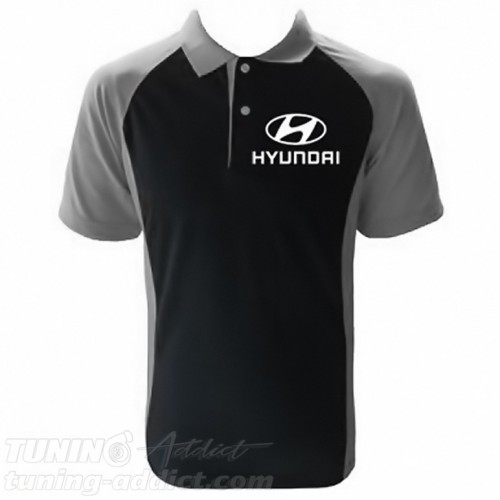 POLO HYUNDAI COULEUR NOIR ET GRIS