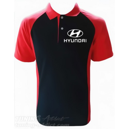 POLO HYUNDAI COULEUR NOIR ET ROUGE