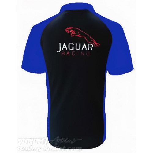 POLO JAGUAR COULEUR NOIR ET BLEU