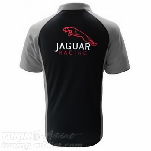 POLO JAGUAR COULEUR NOIR ET GRIS