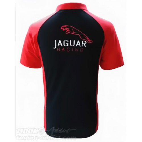 POLO JAGUAR COULEUR NOIR ET ROUGE