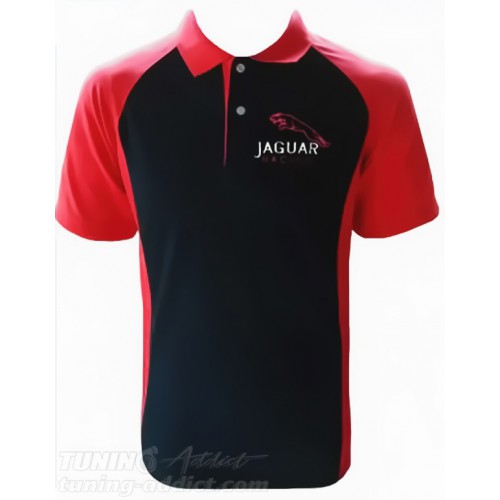 POLO JAGUAR COULEUR NOIR ET ROUGE