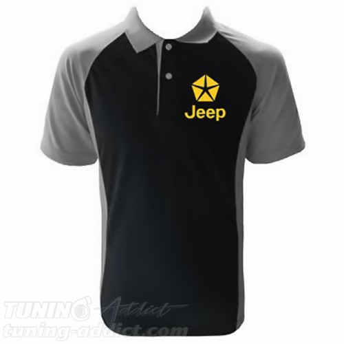 POLO JEEP COULEUR NOIR ET GRIS