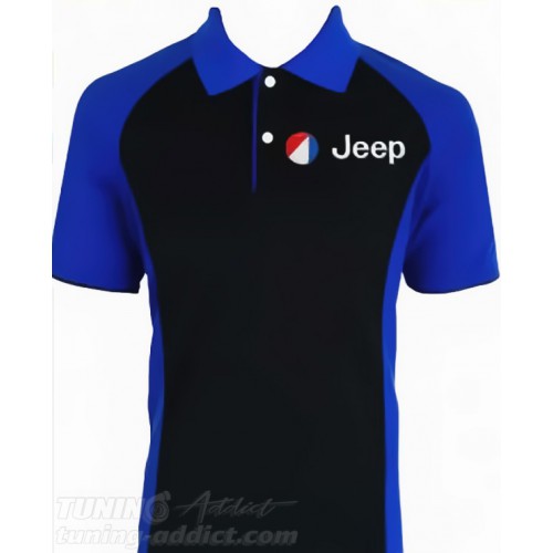 POLO JEEP WARN COULEUR NOIR ET BLEU