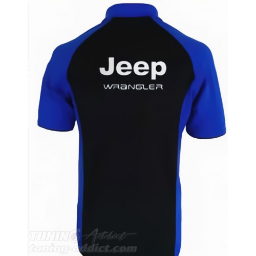 POLO JEEP WRANGLER COULEUR NOIR ET BLEU