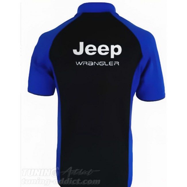 POLO JEEP WRANGLER COULEUR NOIR ET BLEU