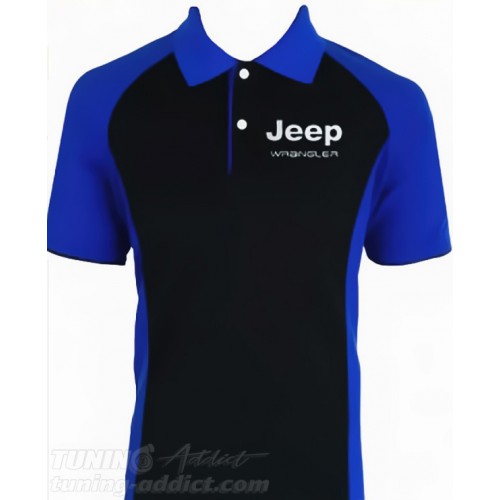 POLO JEEP WRANGLER COULEUR NOIR ET BLEU