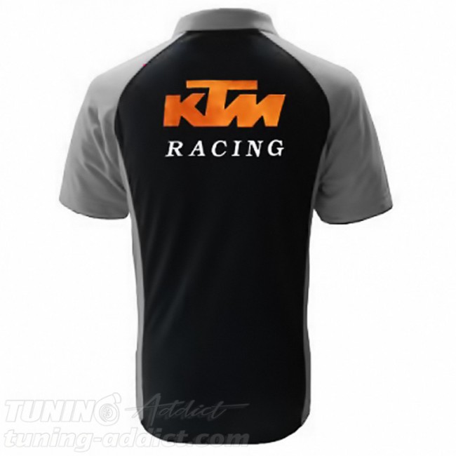 POLO KTM COULEUR NOIR ET GRIS