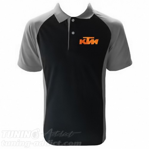 POLO KTM COULEUR NOIR ET GRIS