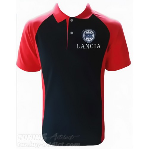 POLO LANCIA COULEUR NOIR ET ROUGE