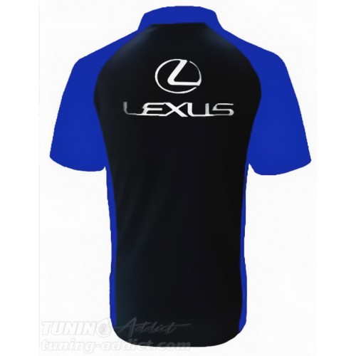 POLO LEXUS COULEUR NOIR ET BLEU