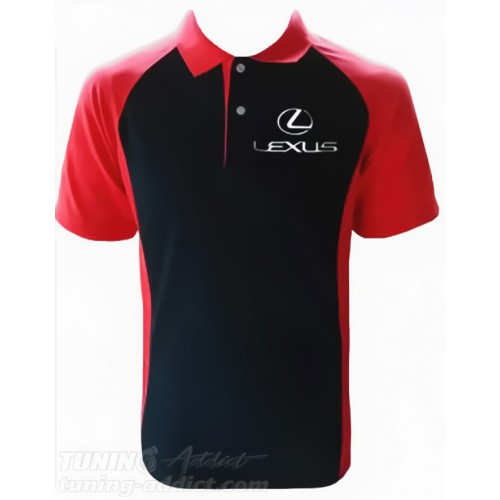 POLO LEXUS COULEUR NOIR ET ROUGE