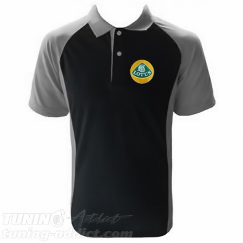 POLO LOTUS ELISE SHIRT COULEUR NOIR ET GRIS