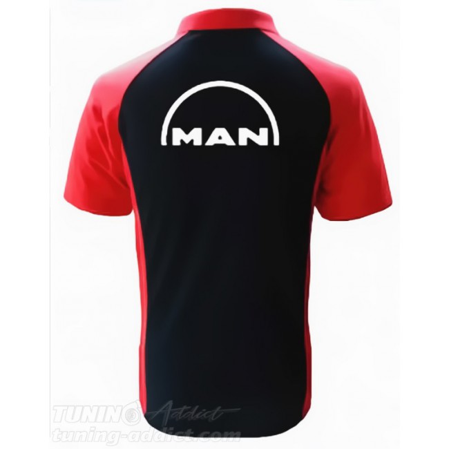 POLO MAN COULEUR NOIR ET ROUGE