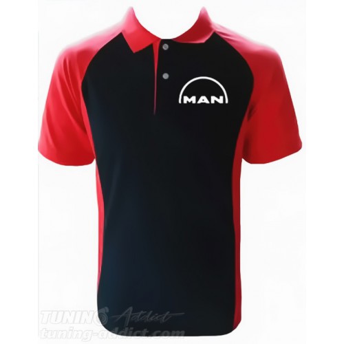 POLO MAN COULEUR NOIR ET ROUGE