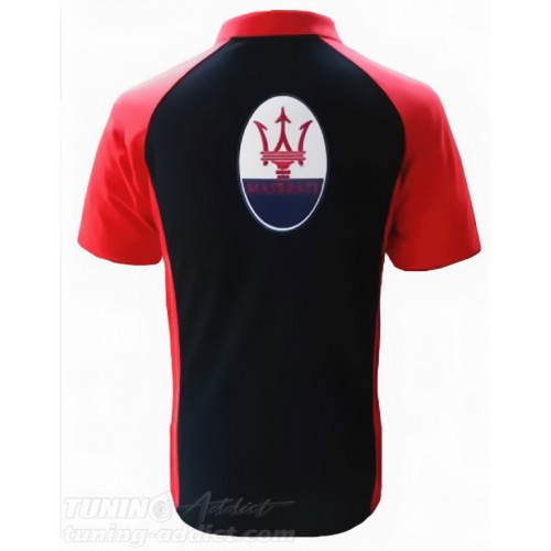 POLO MASERATI COULEUR NOIR ET ROUGE