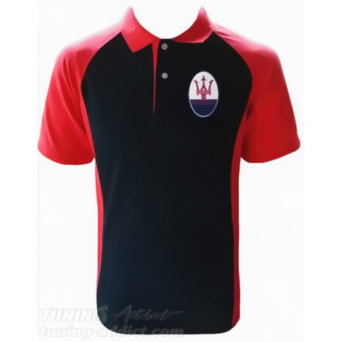 POLO MASERATI COULEUR NOIR ET ROUGE