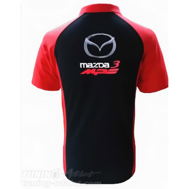 POLO MAZDA 3MPS COULEUR NOIR ET ROUGE