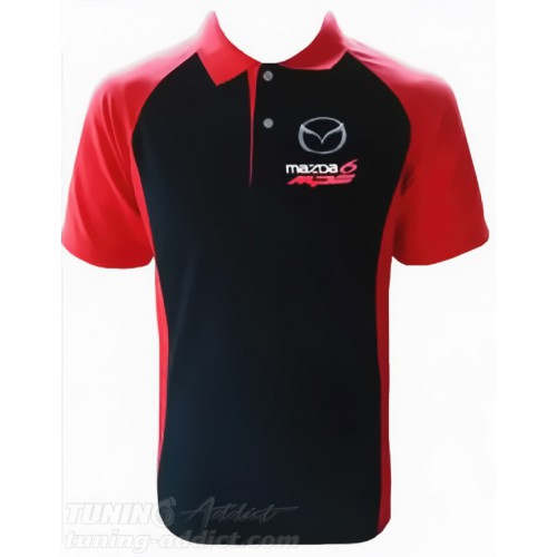 POLO MAZDA 6MPS COULEUR NOIR ET ROUGE