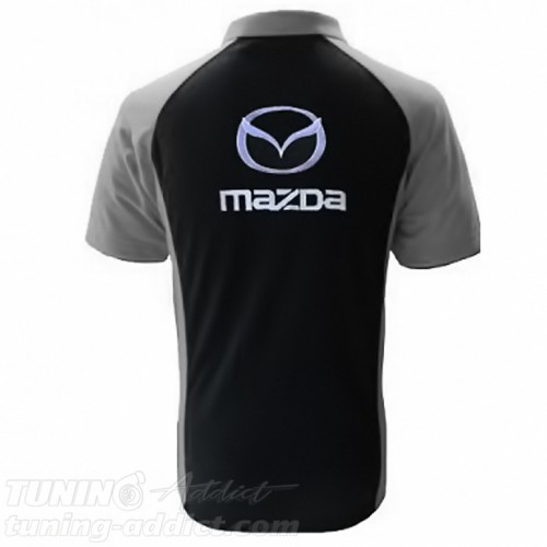 POLO MAZDA COULEUR NOIR ET GRIS