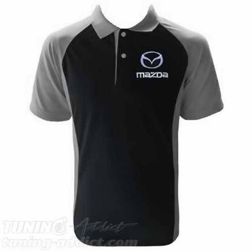 POLO MAZDA COULEUR NOIR ET GRIS